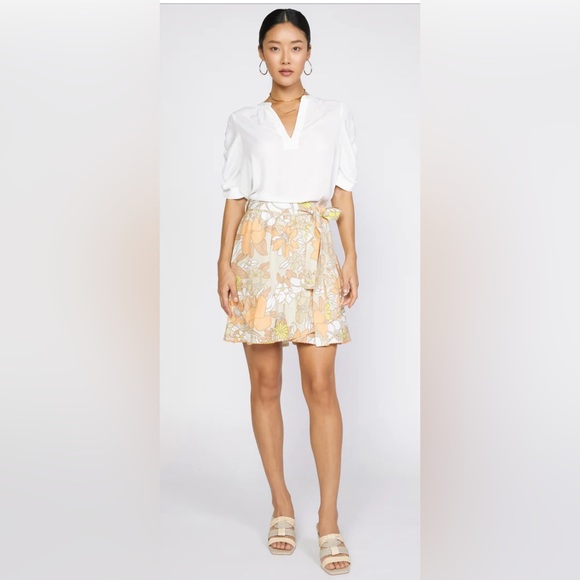 Anthropologie - Current Air Scalloped Edge Floral Skirt - Picture 2 of 8